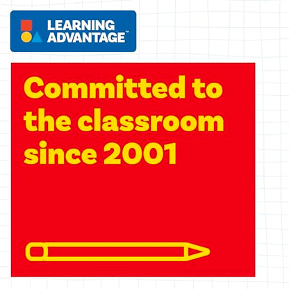 LEARNING ADVANTAGE Magnetic Dry Erase Straight Edge - 24” - Jumbo Teaching Ruler - Measurement Tool for Whiteboards and Chalkboards