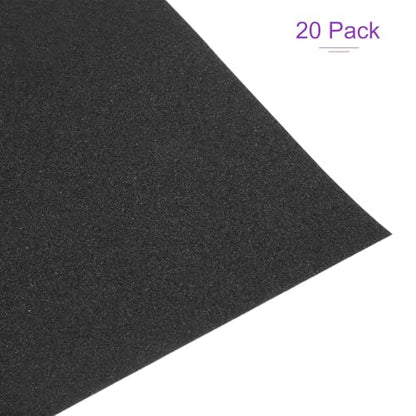 DMiotech 20 Pack Sanded Pastel Papers 10 x 15 Inch, Black Pastel Papers 160GSM Art Cardstock Papers for Artists Crayons Charcoal DIY Crafts - color: Black, size: 10 x 15 Inch