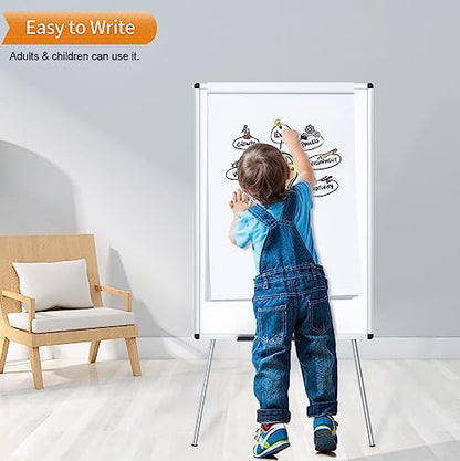 VIZ-PRO Magnetic Portable Easel Dry Erase Board, Flipchart Easel Stand Tripod Whiteboard, 24"W x 36"L - size: 36 x 24 Inches