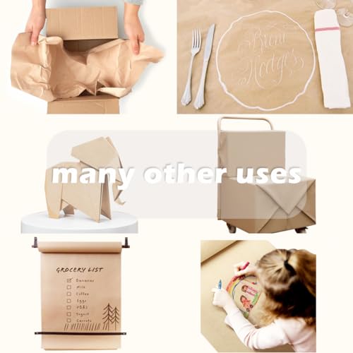 PerkHomy 17.8" x 1,440" (120') Blue Kraft Paper Roll for Craft Bulletin Board Paper Art Table Covering Crafting Gift Wrapping Bouquet Packing Parcel 80GSM 55LB (Blue, 17.8" x 120') - color: Blue, size: 17.8" Width x 120' Length