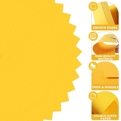 20 Sheets Golden Yellow Cardstock 12" x 12" Card Stock 250gsm/92lb Thick Construction Paper for Cricut, Scrapbook, Crafts, Card Making UAP34GY20 - color: Golden Yellow