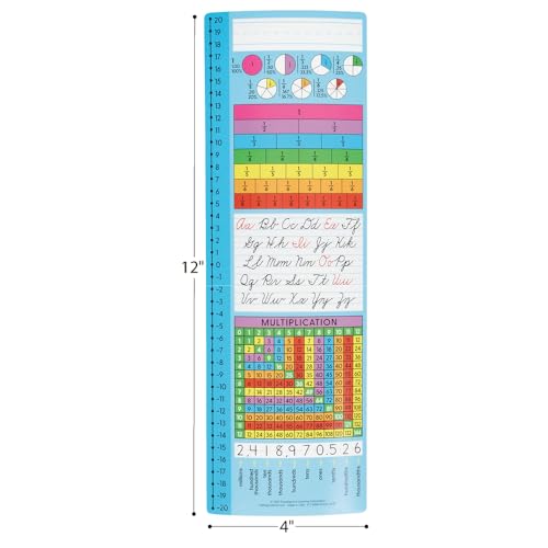 Really Good Stuff Vertical Zaner-Bloser Cursive Desktop Helpers, Vinyl, Self-Adhesive- Set of 24 - Intermediate - color: Verticle