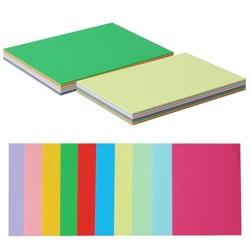50 Packs Color Cardstock Paper Blank Colored 4x6 Cards, 250 GSM Thick Paper, for DIY Crafting, Greeting Cards Making, Invitations, making Postcards - color: Multicolor, size: 4x6 Inches