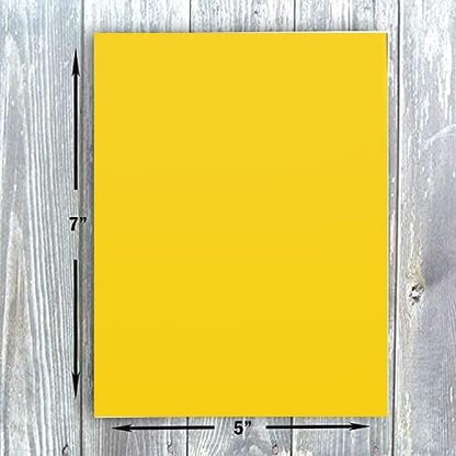 Hamilco Colored Scrapbook Cardstock Paper 5x7 Card Stock Paper 65 lb Cover 100 Pack (Dandelion Yellow) - color: Dandelion Yellow