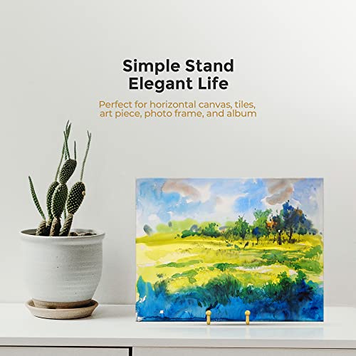 TR-LIFE Plate Stands for Display - 6 Inch Plate Holder Display Stand + Metal Frame Holder Stand for Picture, Decorative Plate, Photo Easel, Tabletop Art (Gold 2 Pack) - size: 6 Inch