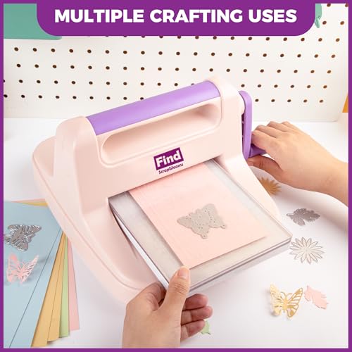 Die Cut Machine,Manual Embossing Machine for Cardmaking,Scrapbooking with Gift Box,6in Openning - size: 6 inch Purple