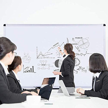 VIZ-PRO Dry Erase Board/Whiteboard, 72 x 40 Inches, Wall Mounted Board for School Office and Home - size: 72 x 40 Inches