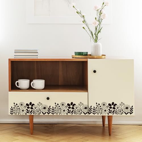 ORIGACH 12 Pcs 11.81 x 4.72 Inches Large Wildflowers Stencil Flowers Stencils Reusable Drawing Template for Painting on Walls, Furnitures, Canvas, Garden - style: Wildflowers