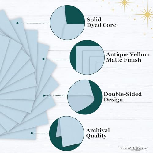 Cardstock Warehouse Colorplan Azure Blue Cardstock Paper – 25 Sheets, 8.5 x 11" – 100 lb. / 270 GSM Premium Matte Cover Cardstock for Invitations, Card Making, Scrapbooking & DIY Projects - color: Azure