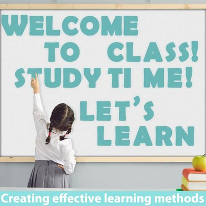 150 PCS Large 6" Font Letters and Punctuation Set, Light Turquoise Classroom Alphabet Cutout for Bulletin Board Display Home School, A Great Helper to Inspire Students' Learning Interest - style: Light Turquoise Pattern