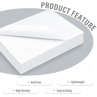 Golden State Art, 16x20 One Side Self Adhesive White Foam Boards 10 Pack 3/16" Thick Lightweight but Sturdy Self Sticky Foam Boards for Projects, Pictures, Decorations and Craft Display - size: 16x20