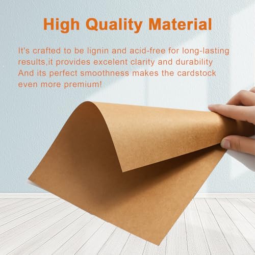 Silunkia 300 Sheets Brown Cardstock 5 x 7 Certificate Paper, 250gsm/92lb Heavyweight Craft Paper Card Stock for DIY Cards Making, Graduations, Thank You Cards, Menus, Recipe, Postcards - color: Brown, size: 5x7-300pcs
