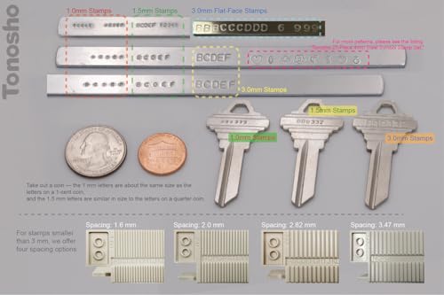 Make Your Letters Align More neatly. 36-Piece Number & Capital Letter Stamp Set (A-Z & 0-9) - 1/8" (3mm) Punch for Imprinting on Metal, Plastic, Wood,Hardness HRC 62