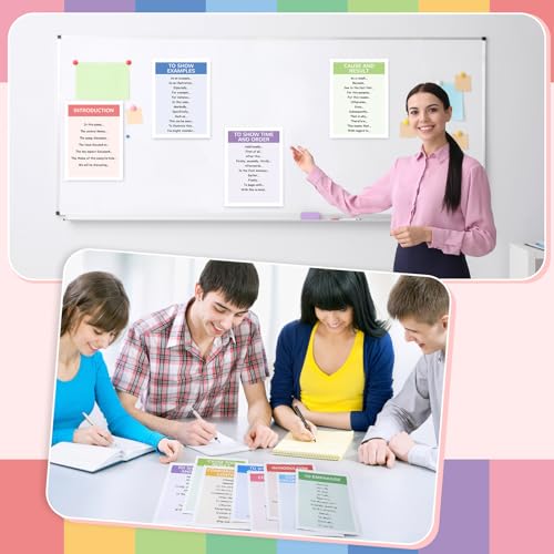 Dunzoom 9 Pieces Sentence Starters Posters Descriptive Vocabulary Classroom Educational Posters English Grammar Chart Bulletin Board Decoration for Middle High School Classroom(Classic Style) - style: Classic