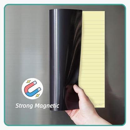 Magnetic Dry Erase Board – 8.5”x11” Reusable Lined Dry Erase List Board Pcs – Marker Included - style: Yellow 2 Pcs
