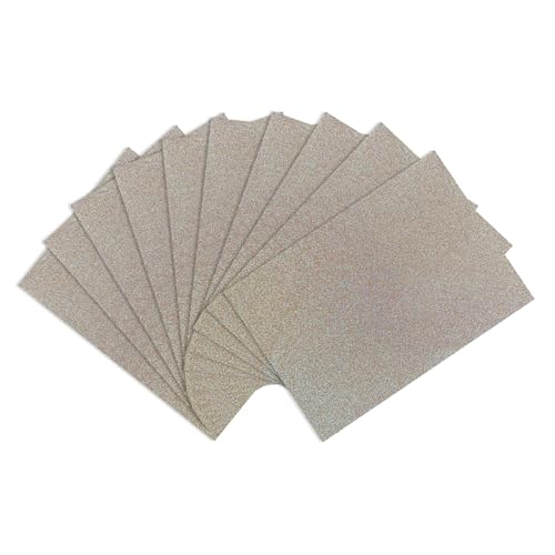 Sonjade Glitter Cardstock Paper, No-Shed Shimmer Glitter Papers, Cut Craft and DIY Projects Card stock, Sparkly Paper for Card Making, 8.27 x 11.69 Inch, A4 Size, 10 Sheets (Champagne) - color: Champagne