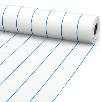 Lined Bulletin Board Roll 15.7in x 36ft Reusable Waterproof Non-Woven Fabric Background Fade Resistant Erasable Blue Lined Classroom Bulletin Board Decor for School Office Arts Crafts Home Wall Decor