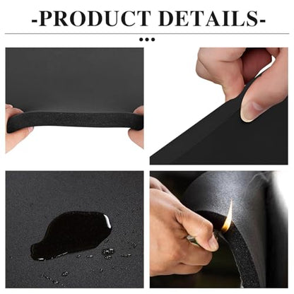 Adhesive Foam Padding Roll Closed Cell Sponge Neoprene Insulation Board Foam Sheet Pad with Sticky Back for Anti Vibration, Anti-Slip, DIY Crafts, Gaskets, Cosplay, Costume (Black, 12x59x3/4 inch) - color: Black, size: 12x59x3/4 inch