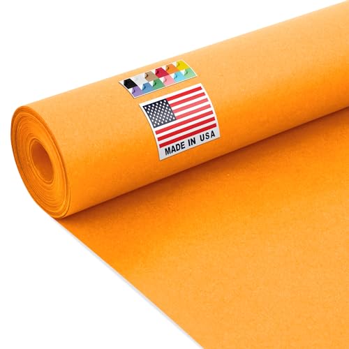 USA Made 24" x 1200" Orange Kraft Paper Roll, 45 lbs Thickness, American Quality Colored Kraft Paper for School, Bulletin Board - Odorless, Non-Toxic, Safe for Kids | American Quality Colored Kraft Paper for School, Bulletin Board - Odorless, Non-Toxic, S