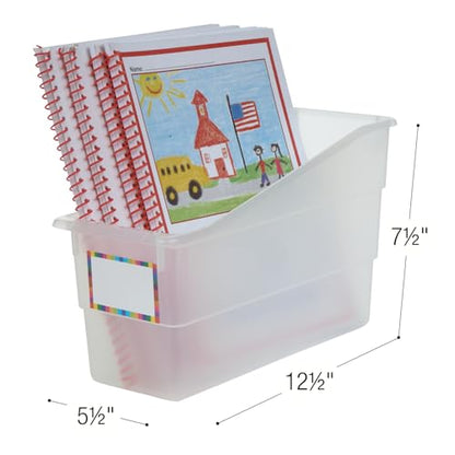 Really Good Stuff Durable Book & Binder Holders - 6 Pack - Clear - color: Clear