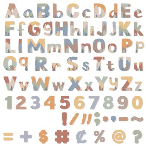 266PCS Letters Combo Pack Set Bulletin Board Letters Moving Mountains Letters and Number Accents for Bulletin Board Display Home School Classroom Decor - style: Moving Mountains