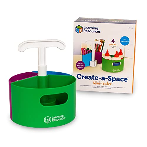 Learning Resources Create-a-Space Storage Mini Center - Desk Organizer, Classroom Workspace Must Haves, Homeschool Organization, Arts & Crafts , Caddy, Office & Teacher Supplies - style: Create-a-Space Mini