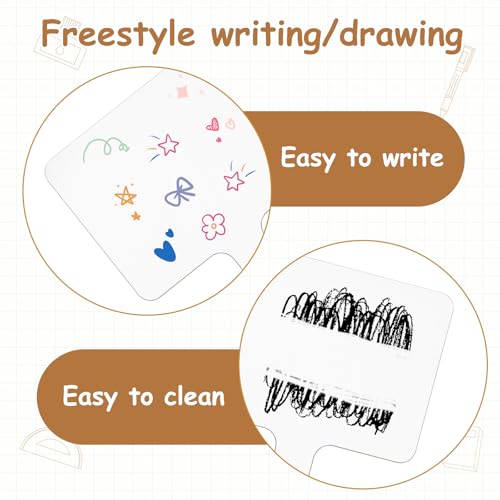 JJUNW 12 PCS 8 x 10 Inch Dry Erase Paddle, Handheld Wooden White Board Double Sided Dry Erase Signs Auction Paddles for Students Classroom Office Meeting Voting Answers Shower Games Party