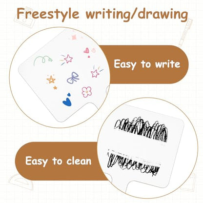 JJUNW 12 PCS 8 x 10 Inch Dry Erase Paddle, Handheld Wooden White Board Double Sided Dry Erase Signs Auction Paddles for Students Classroom Office Meeting Voting Answers Shower Games Party