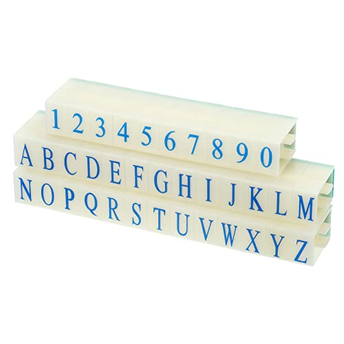 PATIKIL Detachable Number Letter Stamp, 17mm Plastic 9+26 Digits Font Size 1 Numeral 0-9 Alphabet A-Z Combination Set for Card Tag Scrapbook Craft Making Teaching - size: 37*23*15mm