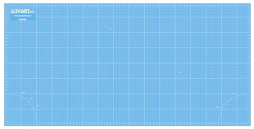Proartek PK00079 Professional Cutting Mat, HM4080, 40 x 80 Inches; Self-Healing, Double-Sided Blue/Gray Mat for Quilting, Sewing, Hobbies & Crafting - size: 80"L x 40"W