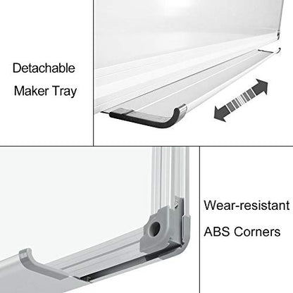XIWODE 24x48 Inch Magnetic Dry Erase Whiteboard, Silver Aluminum Frame Wall-Mounted, No Ghosting Anti-Stain Easy Clean for Home School Office Conference Room - color: Silver, size: 24x48 Inches