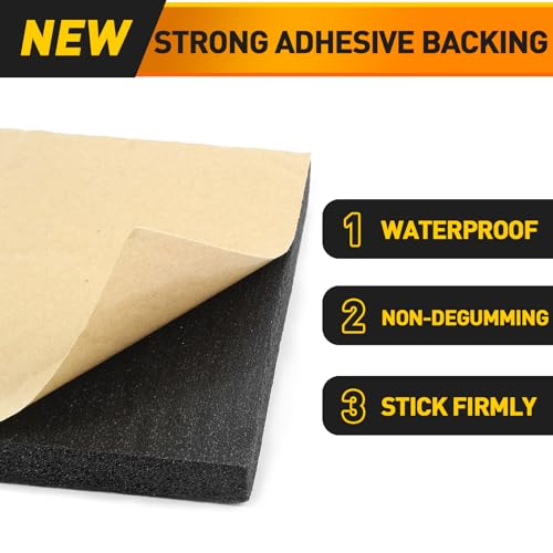 Foam Padding Sheet Self Adhesive 3/4" Thick Neoprene Insulation Anti Vibration Foam Rubber Pads for Furniture Cars Speakers 12 Inch X 8 Inch (4 Pcs) - size: 8*12*3/4inch(4PCS)