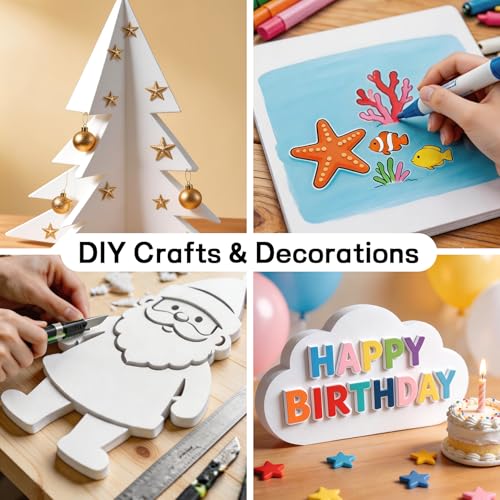 Foam Board 16x20 Inch, 3/16 Inch Thick, 12 Pack, White Foam Core Board, Strong & Rigid, Double-Sided Large Poster Board for Crafts, School Projects, Painting, Presentation & Display - size: 16*20in