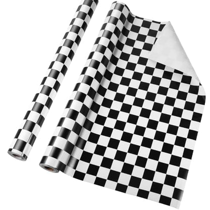 Tenceur Bulletin Board Paper 24 Inch x 100ft Fade Resistant Paper Roll for Classroom Decor (Checkerboard) - style: Checkerboard