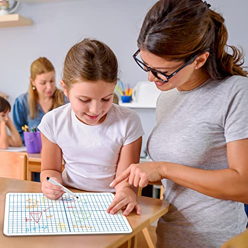 Dry Erase XY Axis Graph Whiteboard,9" x 12" Interactive Learning Coordinate Grid Double-Sided Dry Erase Board,Math Manipulatives White Board for Students,Classroom and Home,Small White Board Dry Erase - style: XY Axis Graph