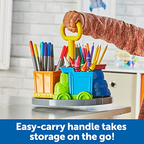 Learning Resources Create-a-Space Kiddy Center Trucks - 5 Pieces, Age 3+ Kids Art Supply, Storage Caddy, Playroom and Classroom Organization, School Supplies Organizer - style: Trucks
