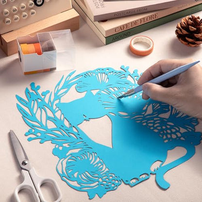 20 Sheets Lake Blue Cardstock 12" x 12" Card Stock 250gsm/92lb Thick Construction Paper for Cricut, Scrapbook, Crafts, Card Making UAP34BL20 - color: Lake Blue