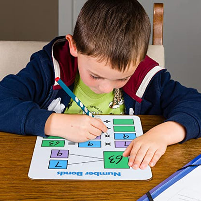 Dry Erase Multiplication Chart Whiteboard, 9" x 12" Multiplication Table Double-Sided Times Table, Math Manipulatives White Board for Kids Students, Classroom and Home, Small White Board Dry Erase - style: Multiplication