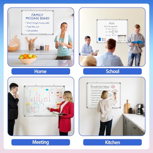 Grtard 18" x 12" White Board Dry Erase, Magnetic Dry Erase Boards, Hanging Magnetic Whiteboard with Marker and Strong Magnets, Dry Erase Board for Wall, White Boards Dry Erase for School, Office, Home - size: 18''x12''