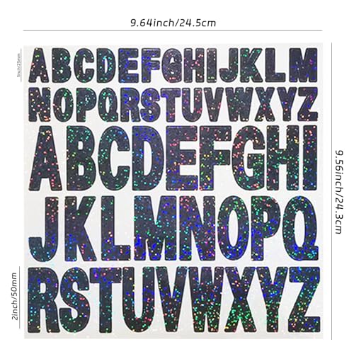 Starboling Letter Stickers,2 Inch+1 Inch Black Alphabet Sticker,Self Adhesive Vinyl for Crafts Outdoor Sign Wall Mailbox Windows Doors Car posterboard - color: 1+2inch Black