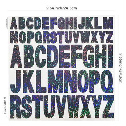 Starboling Letter Stickers,2 Inch+1 Inch Black Alphabet Sticker,Self Adhesive Vinyl for Crafts Outdoor Sign Wall Mailbox Windows Doors Car posterboard - color: 1+2inch Black