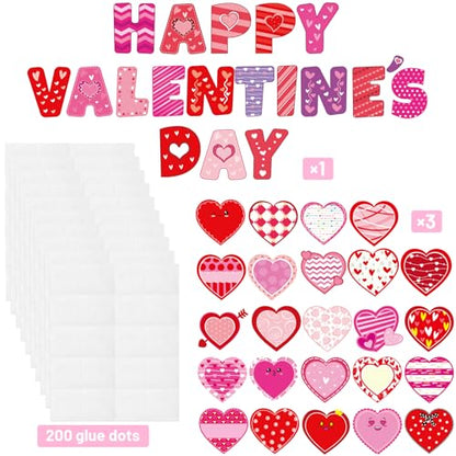 Fancy Land 90PCS Valentine’s Day Cutouts Paper Heart Cutouts for Classroom Bulletin Board Decorations