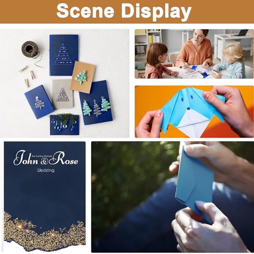 Silunkia 300 Sheets Navy Blue Cardstock 8.5 x 11 Crafts Paper, 75lb Heavyweight Dark Blue Paper Card Stock for Cards Making, Menus, Office Printer, Greeting Cards, Wedding Invitations - color: Navy Blue, size: 300 Sheets