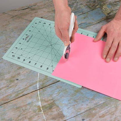 Westcott 9 X 12in Self-Healing Craft Cutting Mat with Grid for Sewing, Quilting, Card Making (00503) - size: 13"L x 10"W, style: Cutting Mat