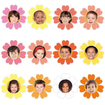 60pcs Spring Theme Flower Cutouts Boho Daisy Bulletin Board Decoration Back to School Flower Paper Cut-Outs Classroom Decor for Kids Classroom DIY Craft Photo Kindergarten Preschool Wall Door Supplies - style: Spring Boho Daisy Flower