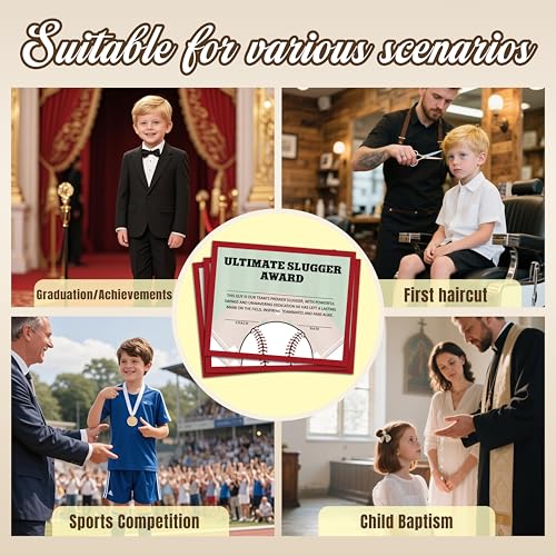 Softball Award Certificates, 25 Pcs Softball Ceremony Certificate, Sports Certificates of Achievement for Student Coach Kids, Sports Team Party Activities Supplies -A12 - style: Softball