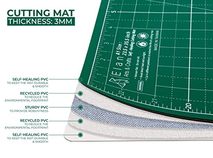 Elan Cutting Mat A0 Green, Extra Large Self Healing Cutting Mat 36 x 48 Inch, 5-Ply Craft Board Green, Hobby Board for Crafts 36x48 Inch - style: 48 x 36"