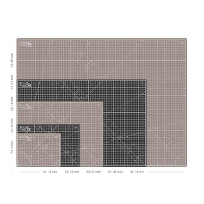 Elan Cutting Mat A2 Black & Taupe, Self Healing Cutting Mat 18x24 Inch, 5-Ply Craft Board Black, Hobby Board for Crafts 18x24 Inch - style: 24 x 18"