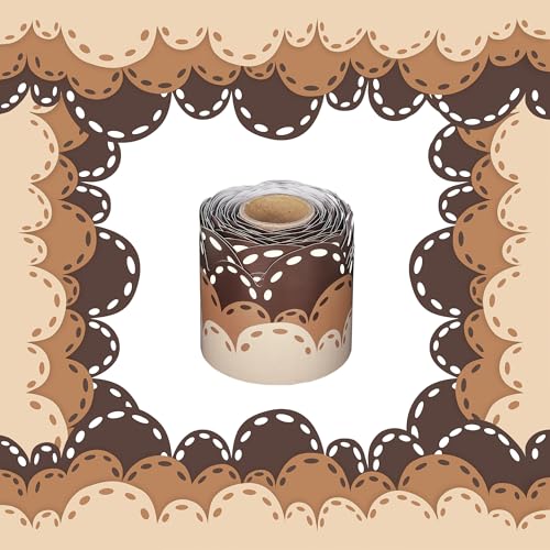 Brown Bulletin Board Border 65.6ft Classroom Blackboard Decoration for School/Office/Party