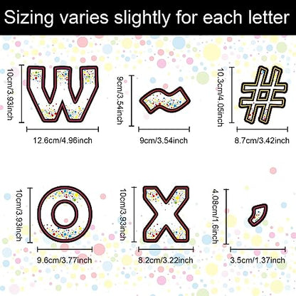 230PCS Confetti Bulletin Board Letters 4 Inch Confetti Letter Cutouts for Poster Board Class Alphabet and Punctuation Cutouts Set for Bulletin Poster Display School Wall Classroom Decor - style: Confetti